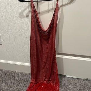 Red chain mini dress from SHEIN